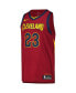 Men's LeBron James Wine Cleveland Cavaliers Authentic Player Jersey - Icon Edition