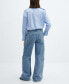 ფოტო #2 პროდუქტის Women's Pockets Detail Loose Cargo Jeans