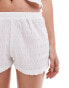 Фото #5 товара ASOS DESIGN textured boxer short co ord in ivory