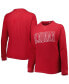 ფოტო #1 პროდუქტის Women's Crimson Alabama Crimson Tide Surf Southlawn Waffle-Knit Thermal Tri-Blend Long Sleeve T-shirt