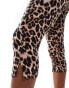 River Island leopard print capri legging in brown