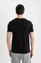 Erkek T-shirt Siyah M7668az/bk81
