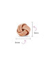 Фото #2 товара Classic Round Ball Woven Twisted Rope Cable Love Knot Ball Stud Earrings For Women Rose Gold Plated Sterling Silver