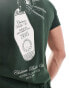 Фото #3 товара ASOS DESIGN t-shirt in green with keys back print