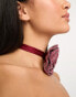 Kaiia hot stud rose corsage in red