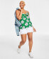 Фото #1 товара Women's Floral-Print Keyhole Bow Tank, Created for Macy's
