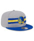 Фото #3 товара Men's Gray Golden State Warriors Chenille Band 9FIFTY Snapback Hat