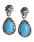 Фото #1 товара Sterling Silver Gemstone Drop Earrings