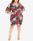 ფოტო #1 პროდუქტის Plus Size Frida Wrap Mini Dress