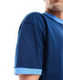 Фото #2 товара ASOS DESIGN oversized boxy ringer t-shirt in blue