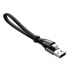 Płaski kabel przewód USB Iphone Lightning z uchwytem 2A 23CM czarny