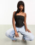 Фото #1 товара ASOS DESIGN bandage corset top with hook and eye fastening in black