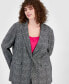 Фото #3 товара Куртка Bar III с одной пуговицей из хейрингбона для женщин