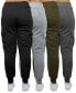 Фото #2 товара Women's Heavyweight Loose Fit Fleece-Lined Cargo Jogger Pants-4PK