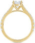ფოტო #4 პროდუქტის Diamond Round-Cut Solitaire Tapered Pavé Engagement Ring (1-1/10 ct. t.w.) in 14k Gold