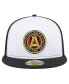 Фото #4 товара Men's White, Black Atlanta United FC 2024 Kick Off Collection 59FIFTY Fitted Hat