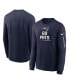 Men's Navy New England Patriots Team Slogan Long Sleeve T-shirt