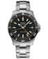 ფოტო #1 პროდუქტის Men's Swiss Automatic Ocean Star GMT Stainless Steel Bracelet Watch 44mm