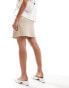 Фото #3 товара Object tailored mini skirt with notch front in beige