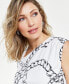 Petite Chain-Print Top, Created for Macy's