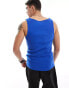 Фото #4 товара ASOS DESIGN muscle fit rib vest in blue