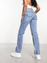 Фото #1 товара Vero Moda hailey straight leg jeans in medium blue