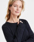 Фото #3 товара Women's Birdseye Mesh Long-Sleeve, Created for Macy's