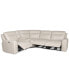 Фото #10 товара CLOSEOUT! Blairemoore 5-Pc. Leather Sectional with 1 USB Console and 3 Power Recliners, Created for Macy's