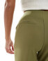 Фото #5 товара Miss Selfridge Petite high waist cigarette trouser in khaki