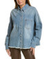 Фото #1 товара Джинсовая рубашка REVERIEE синего цвета для женщин