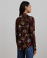 ფოტო #2 პროდუქტის Women's Slim-Fit Print Stretch Jersey Shirt