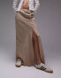 Фото #4 товара Topshop soft touch twist low rise maxi skirt in sand