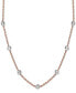 Giani Bernini beaded Station Chain Necklace in 18k Gold-Plated Silver, or 18k Rose Gold-Plated Silver or Sterling Silver 18" + 2" extender, Created for Macy's