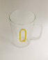 Borosilicate mug with initial q