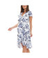 ფოტო #2 პროდუქტის Georgia Tie Front Nursing Dress Navy/White