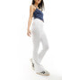 Фото #2 товара Bershka high waisted flared trousers in white