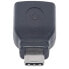 Manhattan USB-C to USB-A Adapter - Male to Female - 5 Gbps (USB 3.2 Gen1 aka USB 3.0) - Equivalent to USB31CAADG - SuperSpeed USB - Black - Lifetime Warranty - Polybag - USB C - USB A - Black