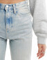 Calvin Klein Jeans high rise straight jeans in light wash Голубой, W32 L30 - фото #4