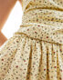 Фото #2 товара Nobody's Child Felicity bandeau midaxi dress in ditsy yellow