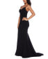 Juniors' Sweetheart-Neck Ruched Sleeveless Gown
