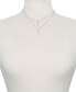 ფოტო #2 პროდუქტის Cultured Freshwater Pearl (8mm) & Cubic Zirconia Cross Layered Necklace in Sterling Silver, 16" + 1" extender