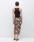 Фото #5 товара Women's Animal-Print Draped Skirt