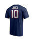 Фото #4 товара Men's Mac Jones Navy New England Patriots Player Icon T-shirt