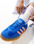 Фото #5 товара adidas Originals Gazelle Indoor trainers in blue and pink velvet