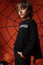 Erkek Çocuk Halloween Temalı Pelerinli Sweatshirt