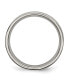 Titanium Brushed Center Roman Numerals Wedding Band Ring