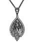 ფოტო #1 პროდუქტის Rutile Quartz (4-5/8 ct. t.w.) & Diamond (1/4 ct. t.w.) Maleficent Villains Pendant Necklace in Black Rhodium-Plated Sterling Silver, 16" + 2" extender