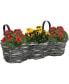 Фото #3 товара Polyrattan Hanging Over-the-Rail Tri-Planter and Liner - Charcoal