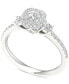 ფოტო #1 პროდუქტის Diamond Halo Engagement Ring (1 ct. t.w.) in 14k White Gold