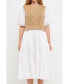 Фото #1 товара Платье средней длины с кабельным узором и пуховыми вставками English Factory